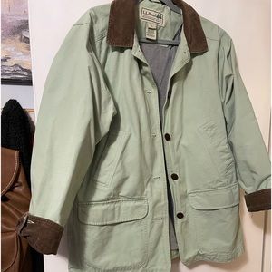 L.L. Bean Vintage Mint Pale Pastel Green Adirondack Barn Field Coat Jacket